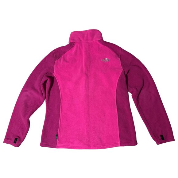 The North Face Women's Magenta Pink Fleece Zip Up Jacket Size XL - Picture 2 of 9